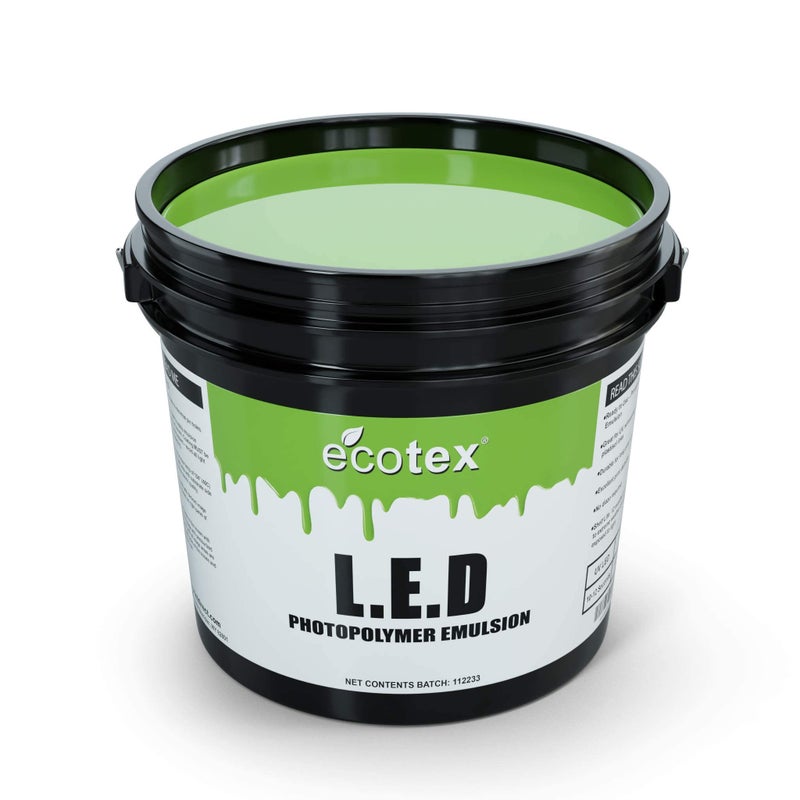 EcotexÂ® L E D Green Screen Printing Emulsion (Pint - 16oz.) Pre - Sensitized Photo Emulsion for Silk Screens, Textiles, and Fabric - for Screen Printing Plastisol Ink, Screen Printing Supplies - Image 1